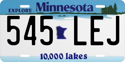 MN license plate 545LEJ