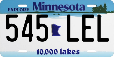 MN license plate 545LEL