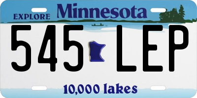 MN license plate 545LEP
