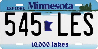 MN license plate 545LES