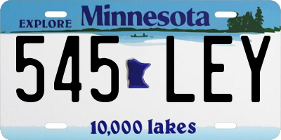 MN license plate 545LEY