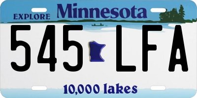 MN license plate 545LFA