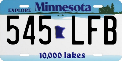 MN license plate 545LFB