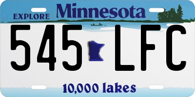 MN license plate 545LFC
