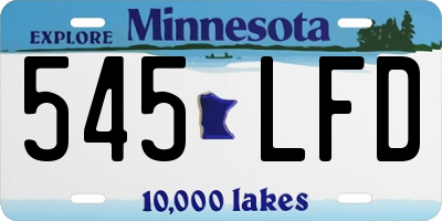 MN license plate 545LFD