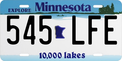 MN license plate 545LFE