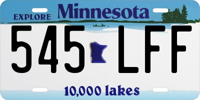MN license plate 545LFF