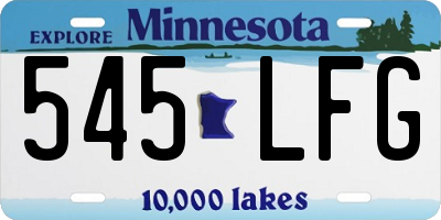 MN license plate 545LFG