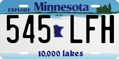 MN license plate 545LFH