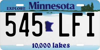 MN license plate 545LFI