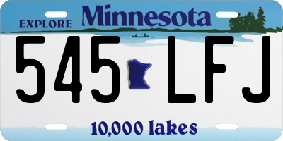 MN license plate 545LFJ
