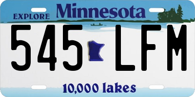 MN license plate 545LFM