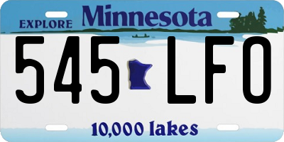MN license plate 545LFO