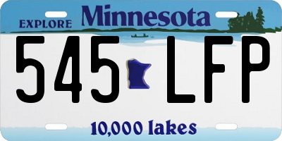MN license plate 545LFP