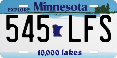 MN license plate 545LFS