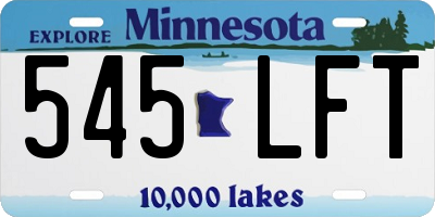 MN license plate 545LFT