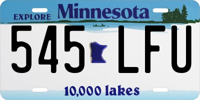 MN license plate 545LFU