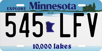 MN license plate 545LFV