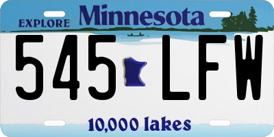 MN license plate 545LFW