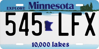 MN license plate 545LFX