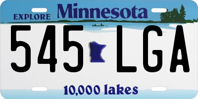 MN license plate 545LGA