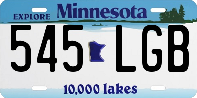 MN license plate 545LGB
