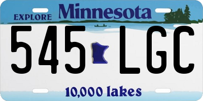 MN license plate 545LGC