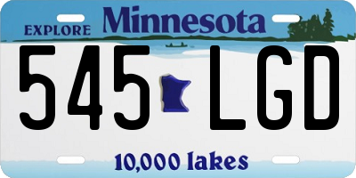 MN license plate 545LGD
