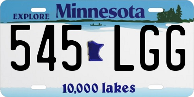 MN license plate 545LGG