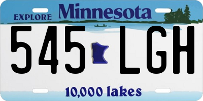 MN license plate 545LGH