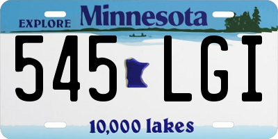 MN license plate 545LGI