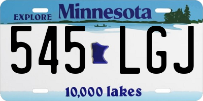 MN license plate 545LGJ