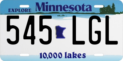 MN license plate 545LGL