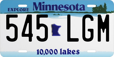 MN license plate 545LGM