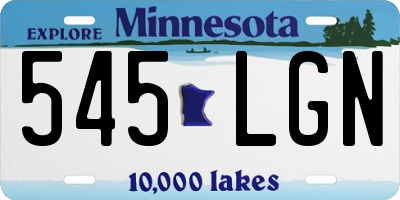 MN license plate 545LGN