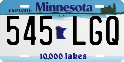 MN license plate 545LGQ