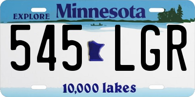 MN license plate 545LGR