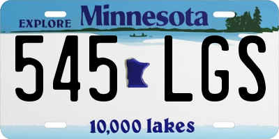 MN license plate 545LGS