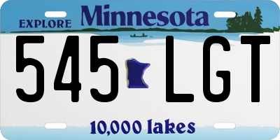 MN license plate 545LGT