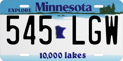 MN license plate 545LGW