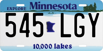 MN license plate 545LGY