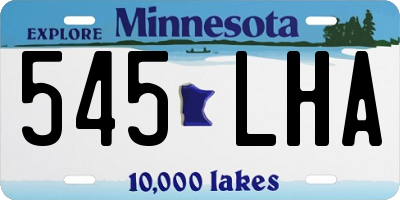 MN license plate 545LHA
