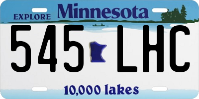 MN license plate 545LHC