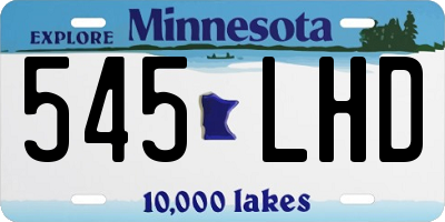 MN license plate 545LHD