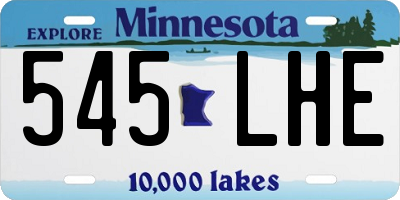 MN license plate 545LHE