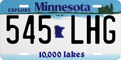 MN license plate 545LHG
