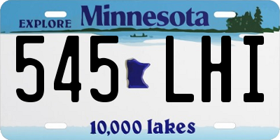 MN license plate 545LHI