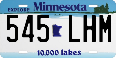 MN license plate 545LHM