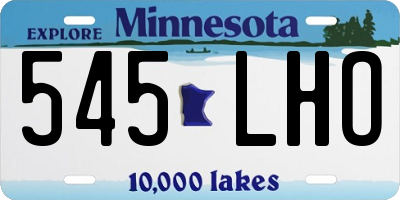 MN license plate 545LHO