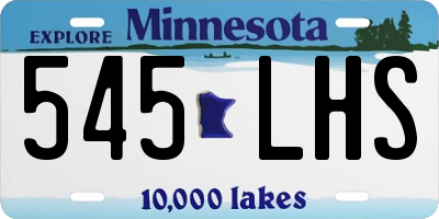 MN license plate 545LHS